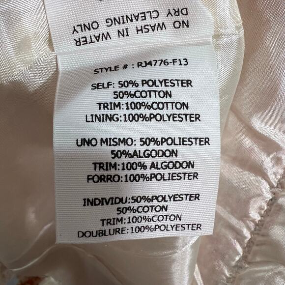 Ryu NWT Tweed Crochet Jacket Orange Cream Soze Medium Boho Classy Professional - Picture 8 of 10